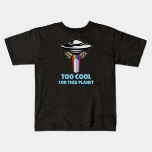 Utah Monolith Alien Abduction - Too Cool For This Planet Kids T-Shirt